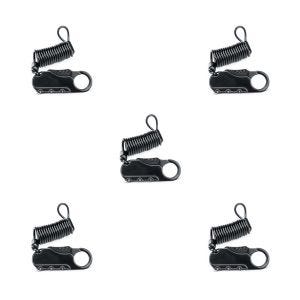 5er-Set Helmschloss Motorrad Tourtecs Zahlenschloss schwarz