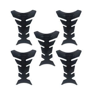 5er-Set Motorrad Tankpad Fishbone Zaddox TF8 Tankschutz Aufkleber universal schwarz