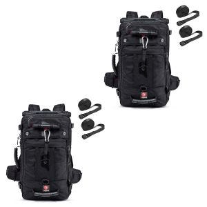 2x Motorrad Rucksack Bagtecs HK2 Hecktasche inkl. Spanngurte 35Ltr schwarz
