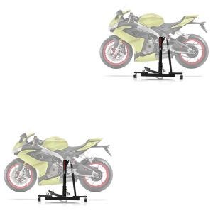2x Lève moto centrale compatible avec Aprilia RS 660 20-25 noir ConStands Power-Evo