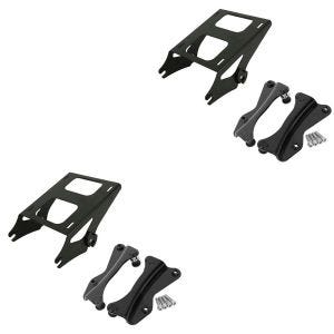 Craftride 2x Set: Support pour Top Case TP compatible avec Harley Davidson Touring 14-24 noir Craftride + Moto Kit de fixation à 4-points compatible avec Harley Davidson Touring 14-24 Craftride en noir