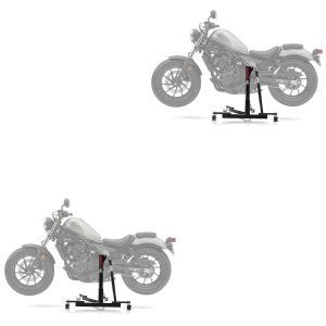 2x Lève moto centrale compatible avec Honda Rebel 500 CMX 17-25 noir ConStands Power-Evo