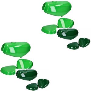 2x Set: Réservoir d'essence avec couvercle latéral Réservoir compatible avec Simson S51 / S70 Vert-vert foncé