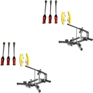 2x Set: Démonte pneu + protection jante outil de montage kit + Démonte pneu moto 12-21"