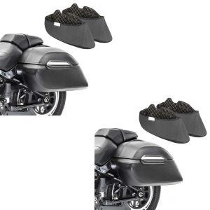 2x Set valises latérales rigides K3 + habillage intérieur 33 compatible avec Indian Scout / Bobber / Twenty Craftride ME16 noir