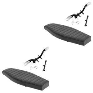 2x Banquette plate VS1 Craftride compatible avec Simson S51 / S50 / S70 + support repose-pieds + repose-pieds rabattables et béquille latérale
