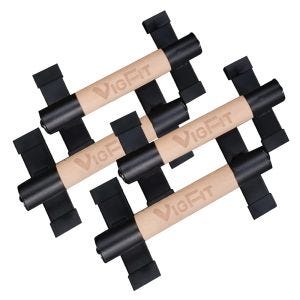 2er-Set Parallettes Paar Cranit LG12 Liegestützgriffe Holz Push Up Stand Bar 40cm