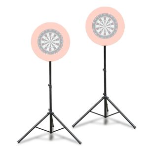 2er-Set Dartständer höhenverstellbar 140 - 195 cm Divit Stativ passend für Dartscheibe PL38 schwarz