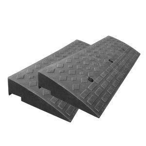 2er-Set Bordstein-Rampe Vanit BR22 Gummi Rampe Auffahrt 100cm