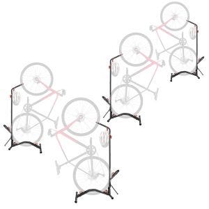 Lot de 4 Support compatible avec vélo sur pied Cranit support de sol réglable verticalement et horizontalement RE97 noir
