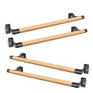 4er-Set Balettstange Massivholz verstellbar Cranit BS21 Workout Stange Wandmontage