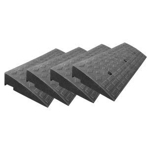 4er-Set Bordstein-Rampe Vanit BR22 Gummi Rampe Auffahrt 100cm
