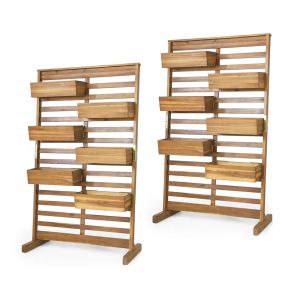 2x plate-bande à 3 niveaux Divit PB3 jardinière surélevée en bois