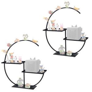 2x Kinder Standregal passend für Tonies Divit WT14 Tonieboxregal schwarz
