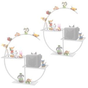 2x Kinder Standregal passend für Tonies Divit WT14 Tonieboxregal weiß