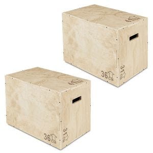 2x Plyo Box Cranit SB6 Crossfit Box Sprungbox Holz 31x36x41 cm