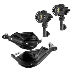 2x LED Nebelscheinwerfer S22X + Handprotektoren Enduro XDure XD5