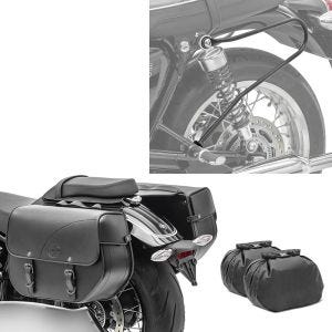 Satteltaschen Kentucky 30Ltr + Satteltaschenhalter passend für Triumph Bonneville T120 / T100 16-24