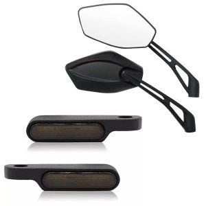 Clignotants de guidon LED adaptés aux modèles Harley Davidson Softail + rétroviseurs avec E-mark RSX4