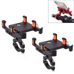 2x Support compatible avec Smartphone de moto compatible avec guidon Tourtecs PH2 Support compatible avec téléphone portable en aluminium