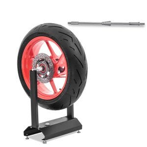 Béquille d'équilibrage moto ConStands WU-1 dispositif d'équilibrage noir + adaptateur/adaptateur d'équilibrage adapté aux scooters/pit bike ConStands AA6 15mm