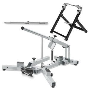 Set démonte-pneu 12-21" avec support d'équilibrage adapté aux pneus moto ConStands MD4Z + adaptateur/adaptateur d'équilibrage adapté aux scooters/pit bike ConStands AA6 15mm