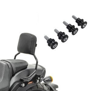 Set Sissy Bar compatible avec Harley Davidson Fat Bob / 114 18-24 Craftride noir avec Kit de fixation
