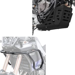 Set Pare carter haut compatible avec Yamaha Tenere 700 19-24 Motoguard avec Sabot de protection