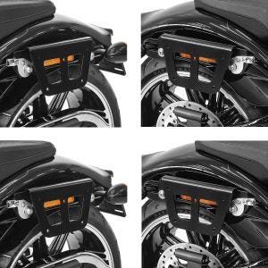 Set 2x Satteltaschenhalter links und 2x Satteltaschenhalter rechts passend für Harley Davidson Softail Street Bob 18-24 Craftride
