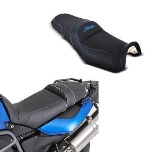 Set Motorrad Sitzbank Umbau Neubezug Tourtecs Steady mit Lendenwirbelstütze und Aufpolstern