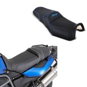 Set Tourtecs Motorrad Sitzbank Umbau Neubezug Steady mit Lendenwirbelstütze und Aufpolstern