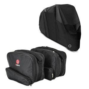 Set Koffer Innentaschen passend für BMW K 1200 GT / K 1300 GT 06-12 Bagtecs und Abdeckplane XXXXL