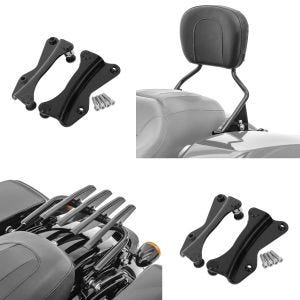 Set Gepäckträger passend für Harley Davidson Touring 09-24 Craftride mit Sissybar und 2x 4-Punkt Montagekit
