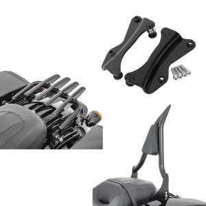 Set Gepäckträger passend für Harley Davidson Touring 09-24 Craftride mit Sissybar PV2 und 4-Punkt Montagekit