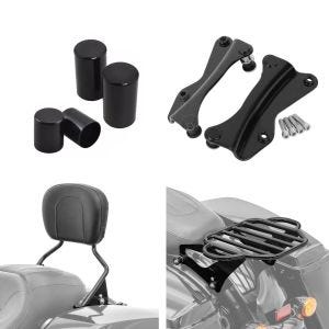 Set Gepäckträger passend für Harley Davidson Touring 09-24 Craftride mit Sissybar, Montagekit und Cover