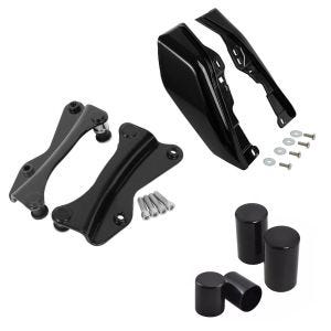 Set 4-Punkt Montagekit mit Cover und Mittelrahmen Windabweiser passend für Harley Davidson Touring 14-24 Craftride