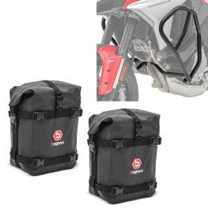 Set Sturzbügel und 2x Sturzbügeltasche 10L passend für Ducati Multistrada V4 / S 21-24 Motoguard