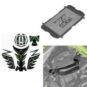 Set Sturzpads mit Kühlerabdeckung und Tankpad passend für Kawasaki Z 900 17-24 Motoguard
