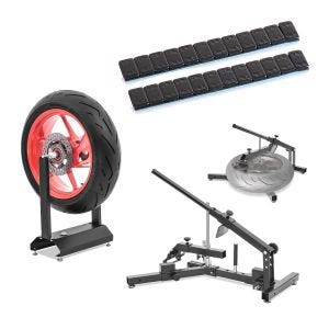 Set Démonte pneu moto et Masses d'équilibrage 12-21" ConStands avec Pâte de montage