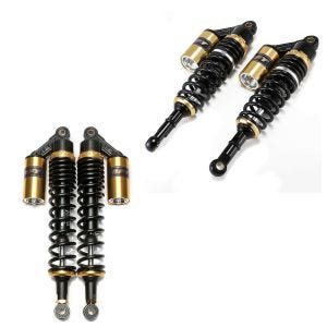Set Stossdämpfer hinten 360mm und 400mm Paar Universal Zaddox schwarz-gold