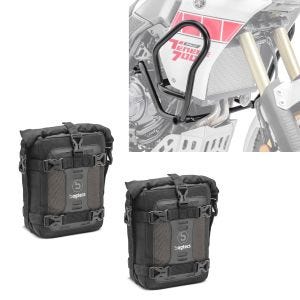 Pare carter compatible avec Yamaha Tenere 700 19-24 Motoguard MK12 noir + Sacoche de protection S3 compatible avec moto étanche 6L