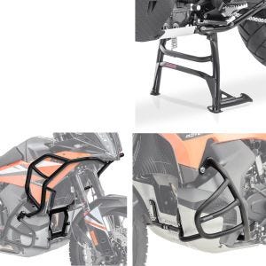Sturzbügel passend für KTM 790 / 890 Adventure 23-24 Motoguard HG18 schwarz + Hauptständer Mittelständer + Sturzbügel SG32