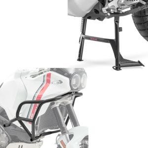 Sturzbügel passend für Ducati DesertX 22-24 Motoguard MK13 schwarz + Hauptständer Mittelständer