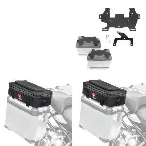 Gepäckaufnahmen passend für Vario Koffer BMW R 1200 GS 04-18 Bagtecs GA23 Zusatzgepäckaufnahmen + Zusatztaschen 2x