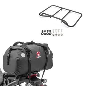 Set: Hecktasche Drybag Bagtecs XF60 Volumen 60l + Gepäckträger Vario Topcase passend für BMW R 1200 / 1250 GS 04-23