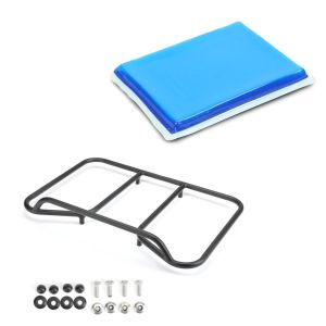 Set: Coussin de gel adapté à la selle de moto, Tourtecs, à découper, 20 x 15 x 1,5 cm + porte-bagages Top case Vario sur mesure pour BMW R 1200 / 1250 GS 04-23