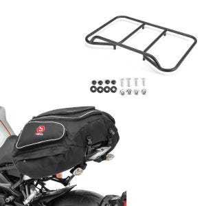 Set: Hecktasche Bagtecs X50 Gepäcktasche hinten 50Ltr in schwarz + Gepäckträger Vario Topcase passend für BMW R 1200 / 1250 GS 04-23