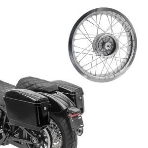 Set: Chopper Seitenkoffer (Paar) Craftride Nevada je 20 L schwarz + Felge 2,5x16 breit passend für Simson S51 S50 S70 Schwalbe KR51 AF26