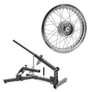 Set: Démonte-pneu ConStands adapté aux pneus moto 12-21" MD4 + jante 2,5x16 large adaptable à Simson S51 S50 S70 Schwalbe KR51 AF26