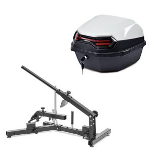 Set: démonte-pneu ConStands adapté aux pneus moto 12-21" MD4 + top case BT11 45 L arrière blanc